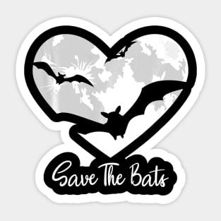 Bat Save The Bats Awareness Appreciation Full Moon Halloween Sticker